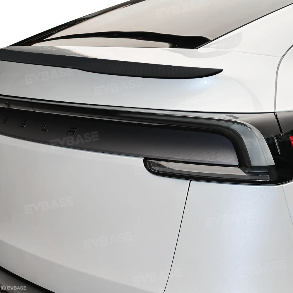 Tesla Model Y Juniper Spoiler Real Carbon Fiber Wing Rear Trunk Lid With Performance Style