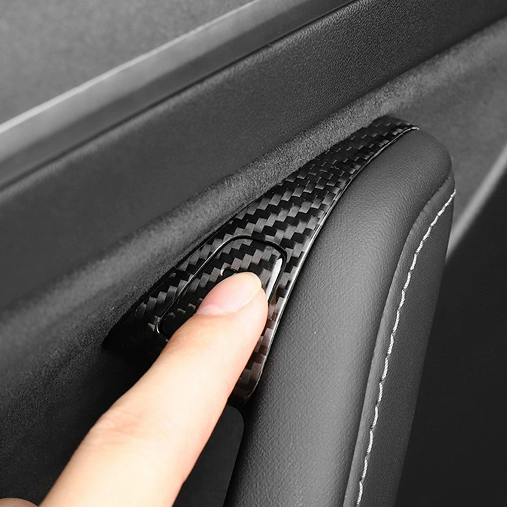 Tesla Model 3 Highland Window Lift Button Trim Switch Cover Real Carbon Fiber Door Armrest Panel Cover