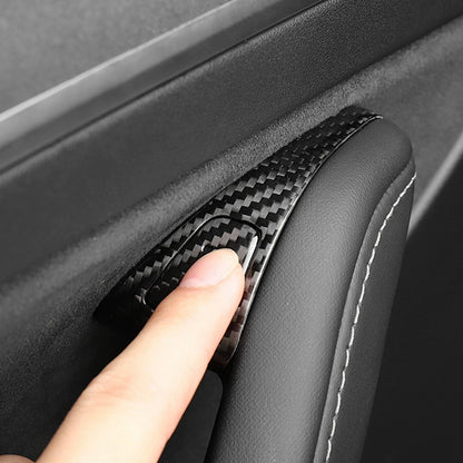 EVBASE Carbon Fiber Tesla Window Lift Button Trim Switch Cover Tesla Model 3 Y Left Hand Drive Door Armrest Panel Cover