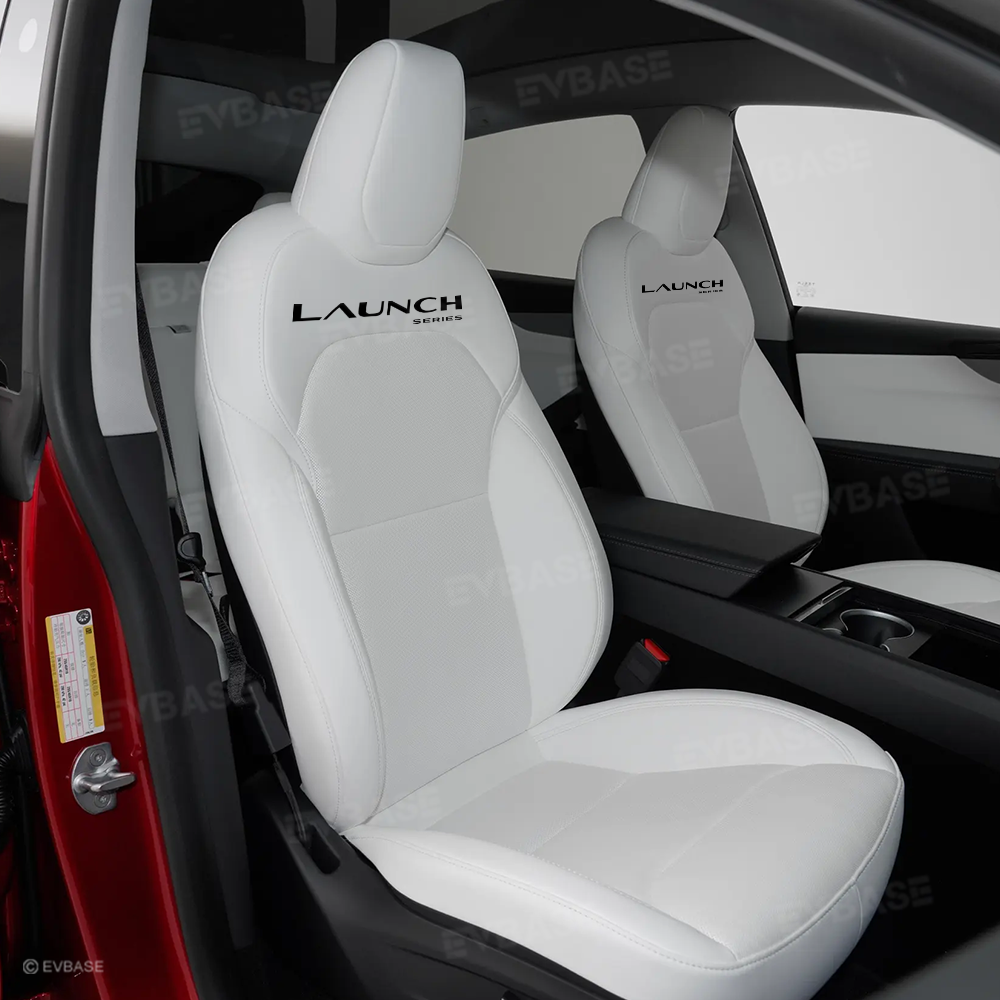 Tesla Seat Cover Model Y Juniper NAPPA Leather Full Coverage Seat Protector WIth Launch Logo