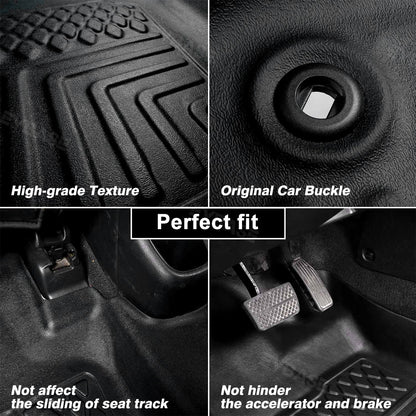 Ford F150 Lightning Floor Mats TPE All Weather Protection Interior Liners 3PCS