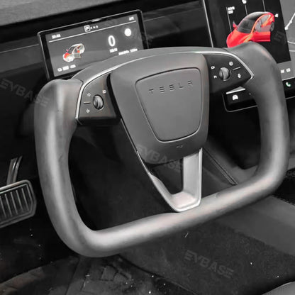 New Model 3 Highland Yoke Steering Wheel Inspired by Tesla Model X/S Yoke Style EVBASE