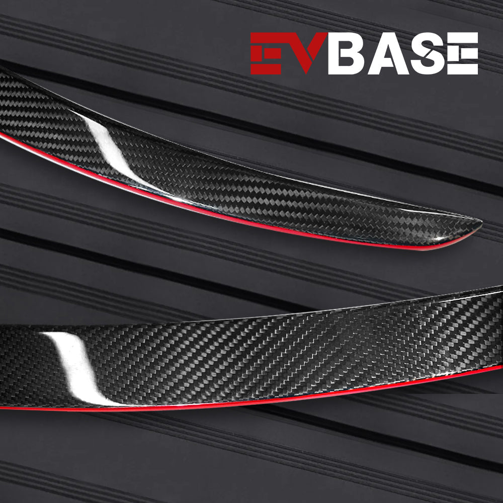 2023 EVBASE Tesla Red Carbon Fiber Spoiler Wing para Model 3 Y