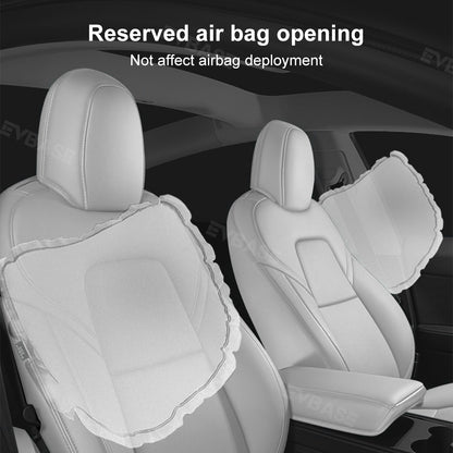 Tesla Model Y 3 Custom Seat Covers Cushion Breathable NAPPA Litchi Vegan Leather