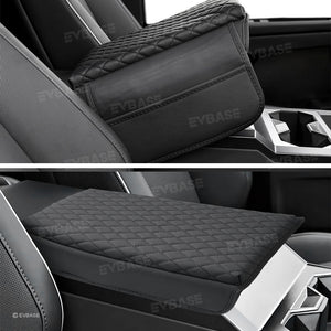 Tesla Cybertruck Center Console Armrest Cover Leather Protector With Side Pockets