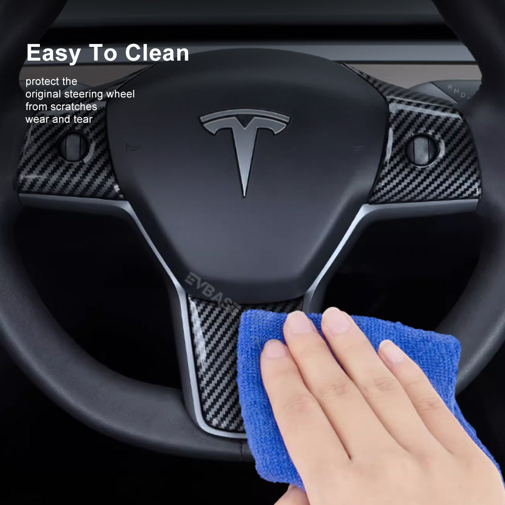 Tesla Model 3 Y Steering Wheel Middle frame Cover Steering Wheel Wrap Stickers