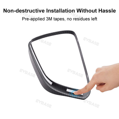 Tesla Model 3 Y Side Mirror Frame Trim ABS Rearview Mirror Rain Visor Eyebrow Cover