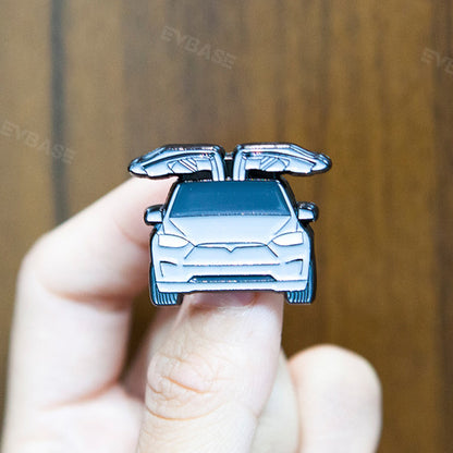 Brooch Pin Tesla Model 3 S X Y Car Model Tie Tack Pins Aluminum Alloy Badge