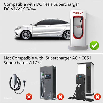 Tesla to CCS1 Adapter NACS to CCS 400A 500V For Rivian Ford Mach-E Non-Tesla EVs DC 200kW Fast Charging