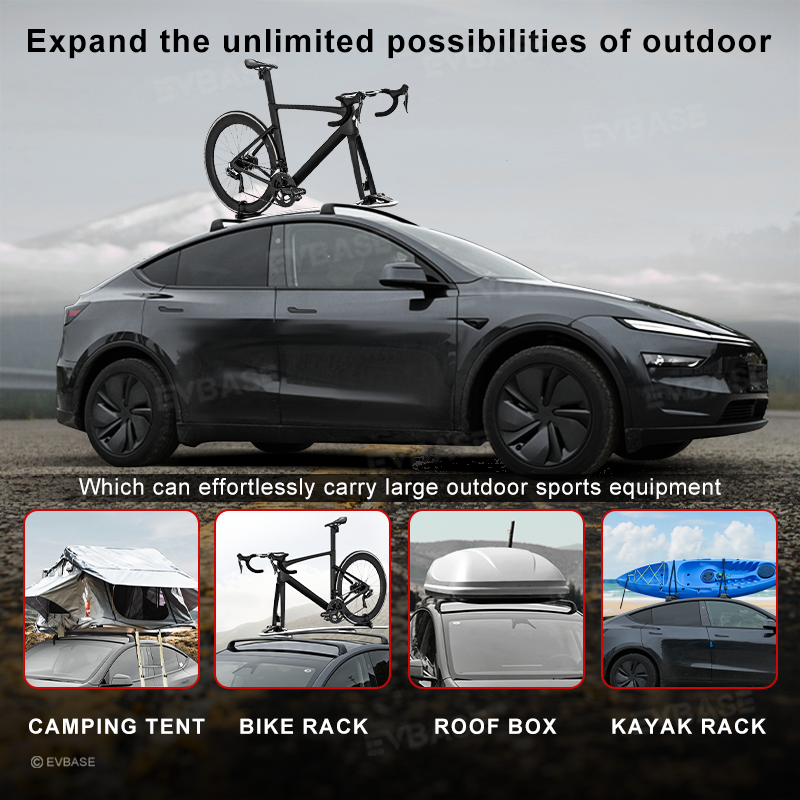 Tesla Model Y Juniper Roof Rack Cross Bar Aluminum Alloy Lockable Carrier Rails