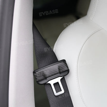 Tesla Model Y 3 Carbon Fiber Interior Accessories Seat Belt Fascia Cover