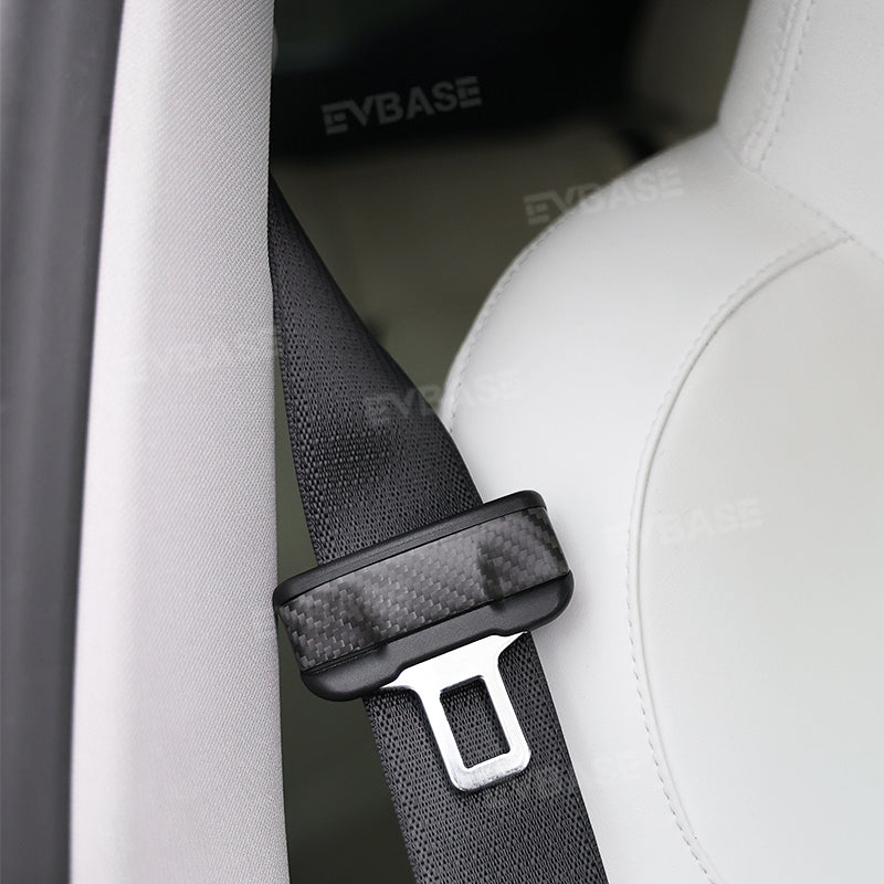 Tesla Model 3 Y Seat Belt Fascia Cover Real Carbon Fiber Tesla Interior Accessories Seatbelt 2pcs