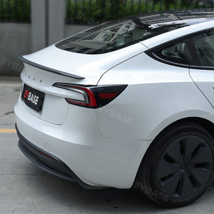 Tesla Model 3 Highland Spoiler Wing Real Carbon Fiber OEM Performance Style Rear Trunk Lid Splitter EVBASE