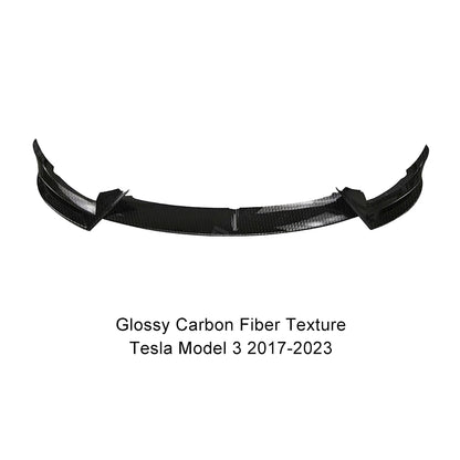 EVBASE Tesla Model Y Front Bumper Lip Fascia Front Lip Spoiler ABS Sport Body Kit Front Apron Model 3