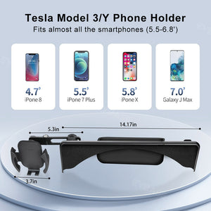 Tesla Model 3 Y Monitor Phone Mount Sunglasses Case Fixed Clip Safety Cell Phone Holder