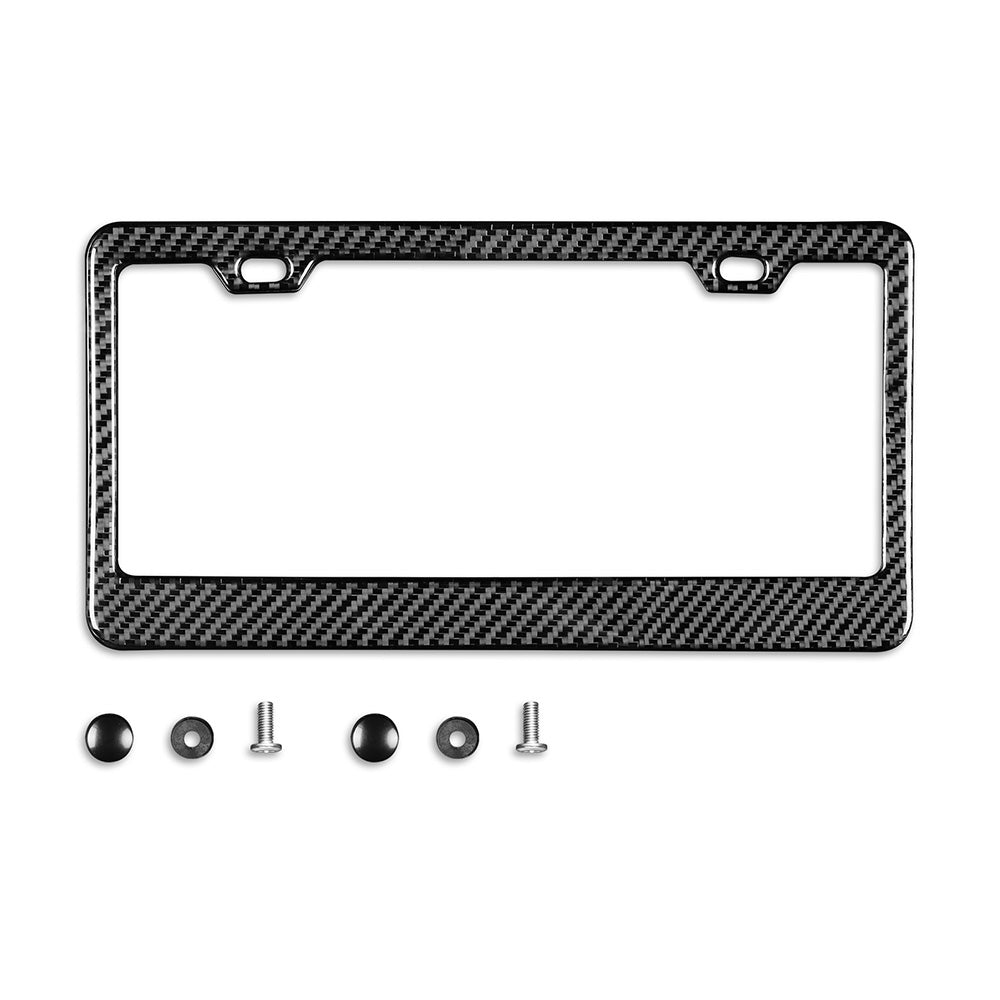 EVBASE Real Carbon Fiber License Plate Frame Holder For Tesla Model S3XY (2pcs/set)