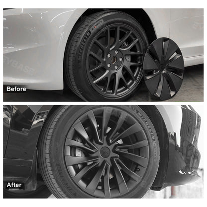 Tesla Model 3 Highland Wheel Covers 18 Inch Hub Caps Sport Wheel Caps 4PCS Nova Style For Photon Wheels