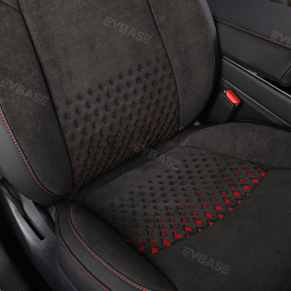 Tesla Model 3 Y Seat Covers NAPPA Leather Suede All-Inclusive Breathable Seat Protector  Full Set