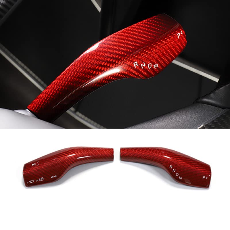 Tesla Model Y 3 Real Carbon Fiber Interior Accessories Column Gear Shift Cover