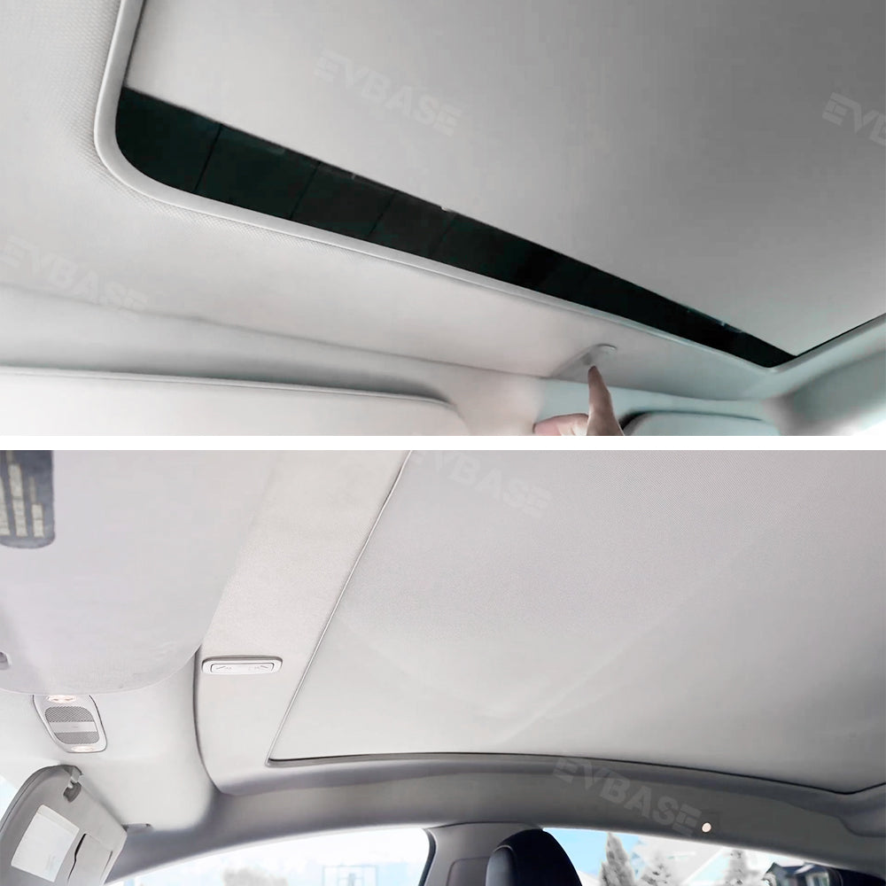 EVBASE Tesla Model Y Electric Automatic Shades Glass Roof Powered Sunshade Retractable Sunshade Model Y Accessories