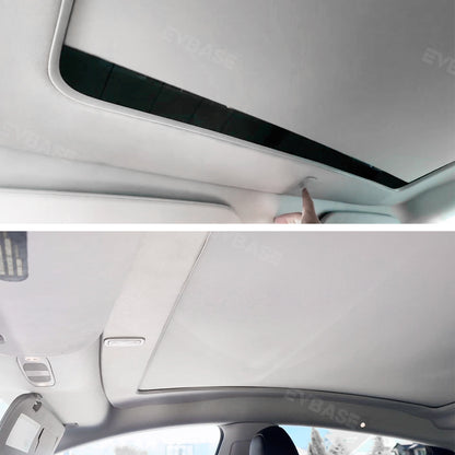 EVBASE Tesla Model Y Electric Automatic Shades Glass Roof Powered Sunshade Retractable Sunshade Model Y Accessories