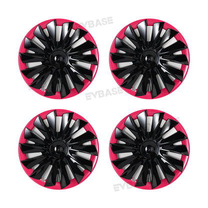 Tesla Model Y Bicolor Wheel Covers 19 Inch ABS Rim Protector Covers Sport Wheel Caps 4PCS