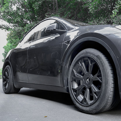 EVBASE Tesla Model Y Wheel Covers With Thunder Style 19 inch Hub Caps 4pcs Inspired by Cybertruck Model Y