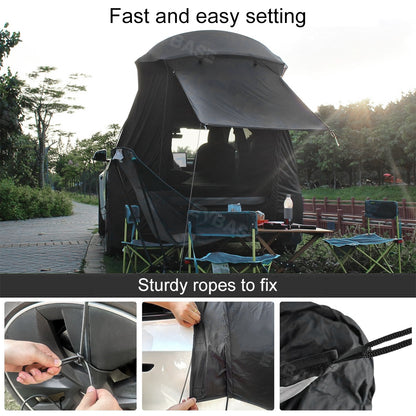 EVBASE Tesla Model Y Camping Tent Tailgate Waterproof Sunshade Privacy Shade Awning Outdoor Travel Accessories