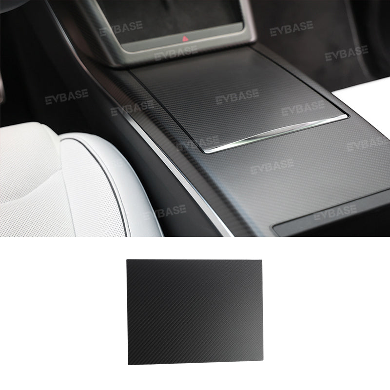 Tesla Model X S Interior Real Carbon Fiber Cover Full Upgrade Kit Plaid Style Overlay Protection Dashboard Center Console