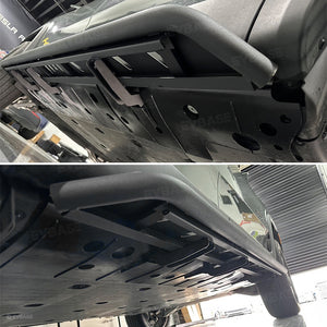 2025 R1S R1T Rock Sliders Nerf Bars Side Step Underbody Protection Running Boards With Lower Rocker Armor Panels For Rivian