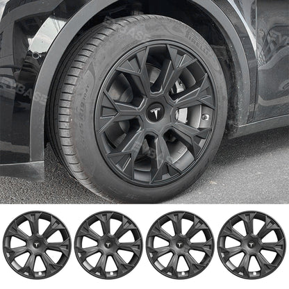 EVBASE Tesla Model Y Wheel Covers With Thunder Style 19 inch Hub Caps 4pcs Inspired by Cybertruck Model Y