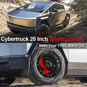 EVBASE Tesla Cybertruck 20 Inch Cyber Wheel Covers Custom Hub Caps Wheel Rim Protector