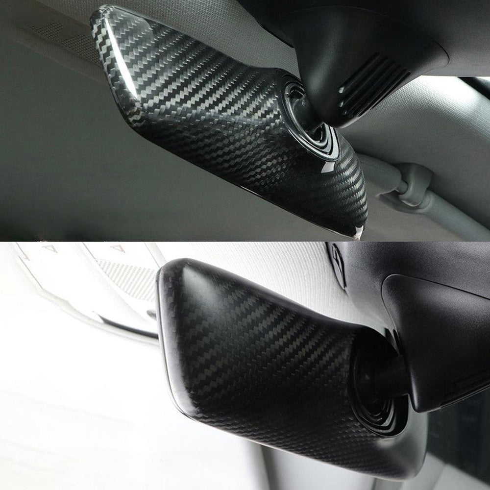 Tesla Interior Rearview Mirror Cover Model 3 Y Real Carbon Fiber Rearview Mirror Backside Overlay