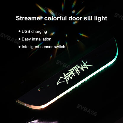 Tesla Cybertruck Illuminated Door Sill Protector LED Welcome Pedal Trim Plates