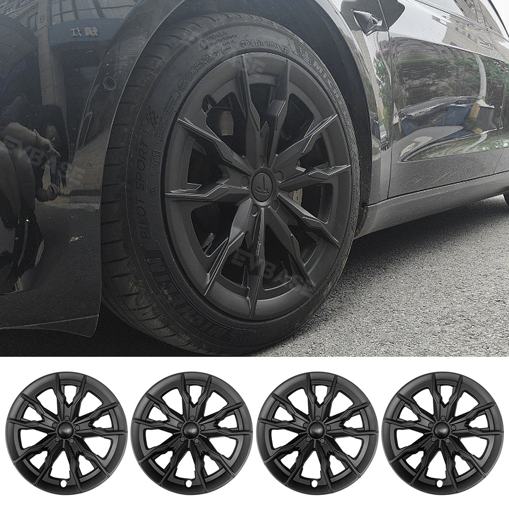 EVBASE Tesla Model 3 Wheel Covers 18 Inch Hub Caps Replacement Saint Style 4PCS 2017-2023 Year