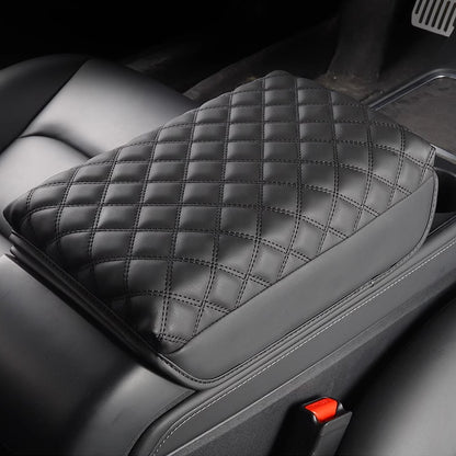 Tesla Model 3 Y Armrest Cushion Leather Waterproof Tesla Armrest Box Pad Cover