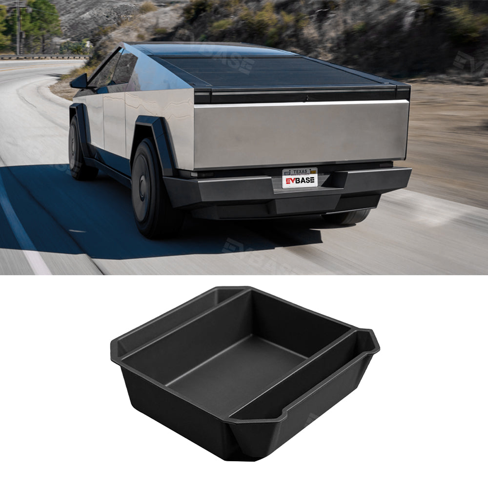 Tesla Cybertruck Armrest Box Organizer Storage Box ABS Flocked Liner Center Console Tray EVBASE