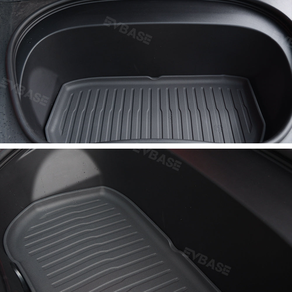 Tesla Model 3 Y Cargo Mat Cargo Liners 3D TPE All Weather Trunk Frunk Storage Mat(Set of 3)