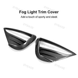 Tesla Model Y Fog Light Trim Cover ABS Front Fog Lamp Frame Protection Cover