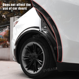 Tesla Model Y Fender Flares Wide Body Wheel Arches Extensions Edge Trim Protector With Radar Cutout