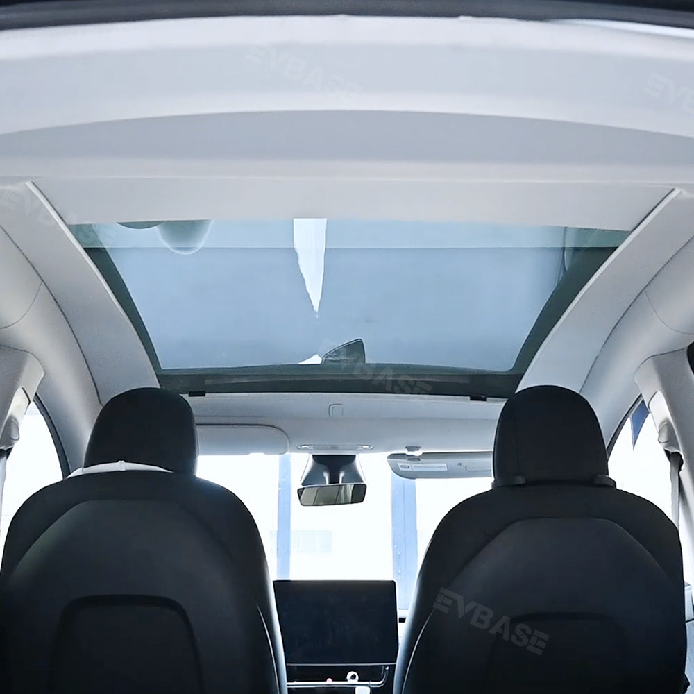 Tesla Model Y Electric Sunshade Voice Control Automatic Retractable Powered Glass Roof Shade