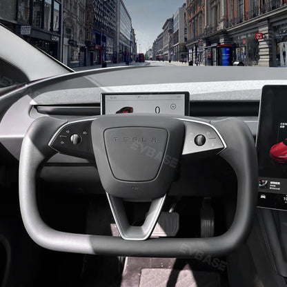 New Model 3 Highland Yoke Steering Wheel Inspired by Tesla Model X/S Yoke Style EVBASE