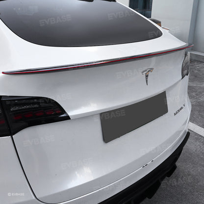 2023 Nuevo alerón rojo Tesla Modelo de fibra de carbono Y 3 Spoiler de fibra de carbono real