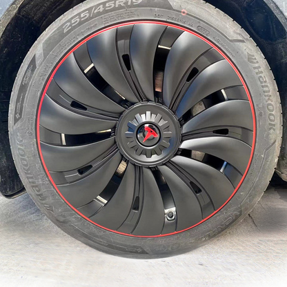 Tesla Redline Wheel Caps Model Y Überturbine Wheel Covers 19 inch Matte 4PCS for Gemini Wheels