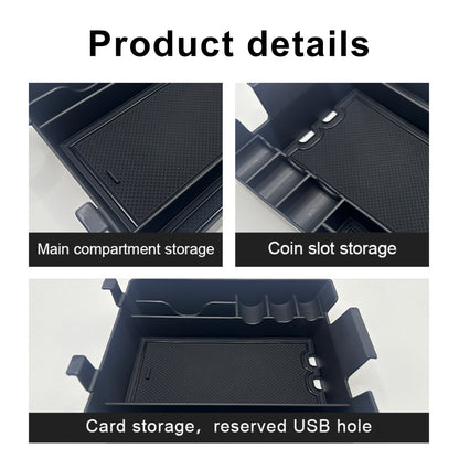 Upgrade Rivian Center Console Organizer Tray EVBASE R1S R1T Center Armrest Storage Box