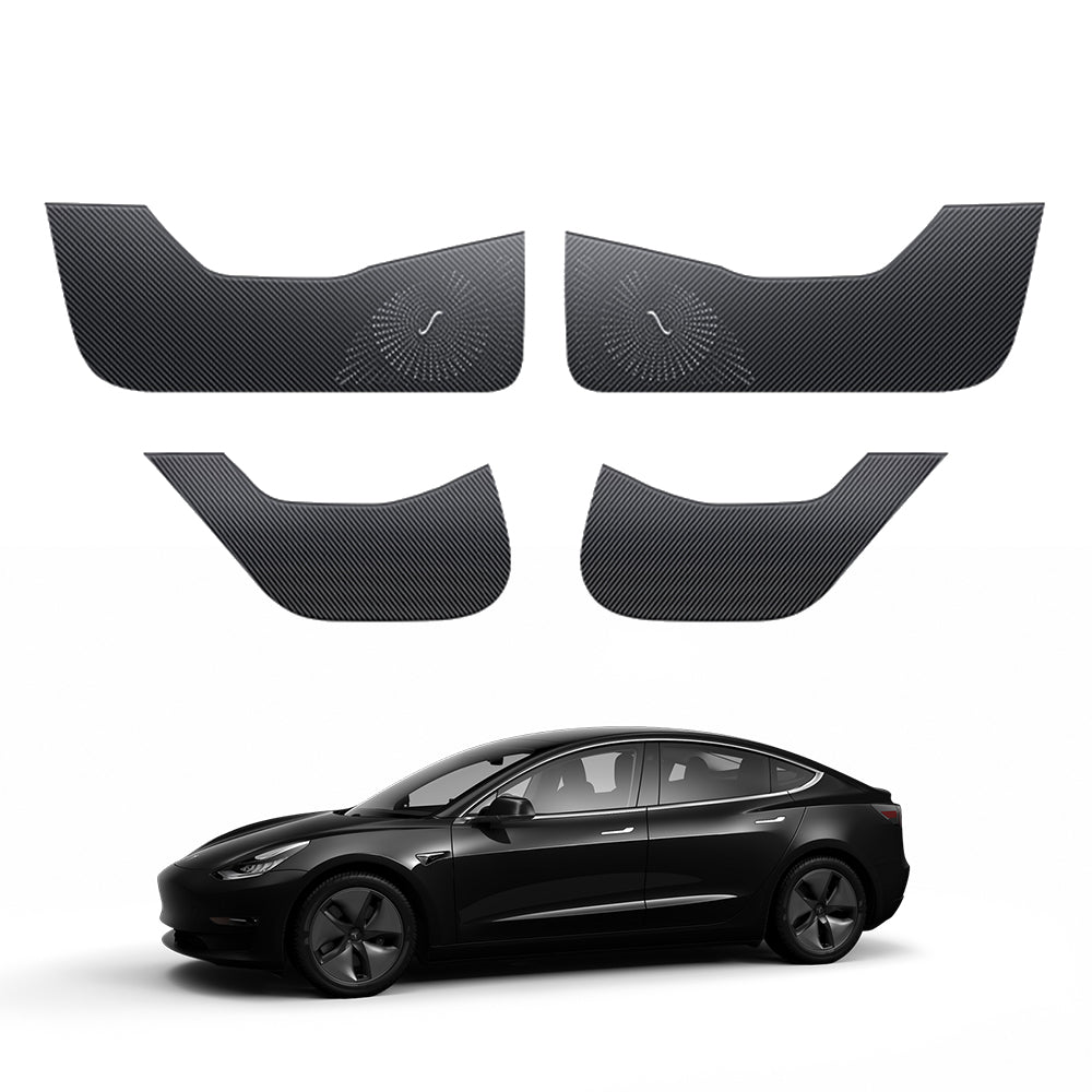 Tesla Door Anti-Kick Pad for Tesla Model 3 Y Door Protector Mat Anti-Dirty Anti-Collision Stickers 4pcs