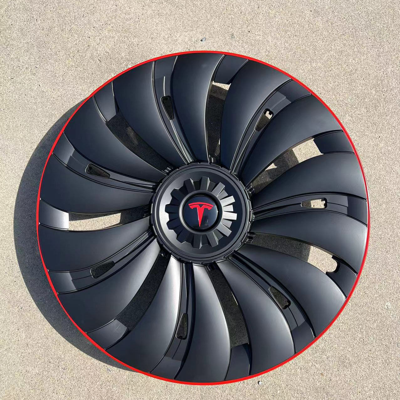 Tesla Redline Wheel Caps Model Y Überturbine Wheel Covers 19 inch Matte 4PCS for Gemini Wheels