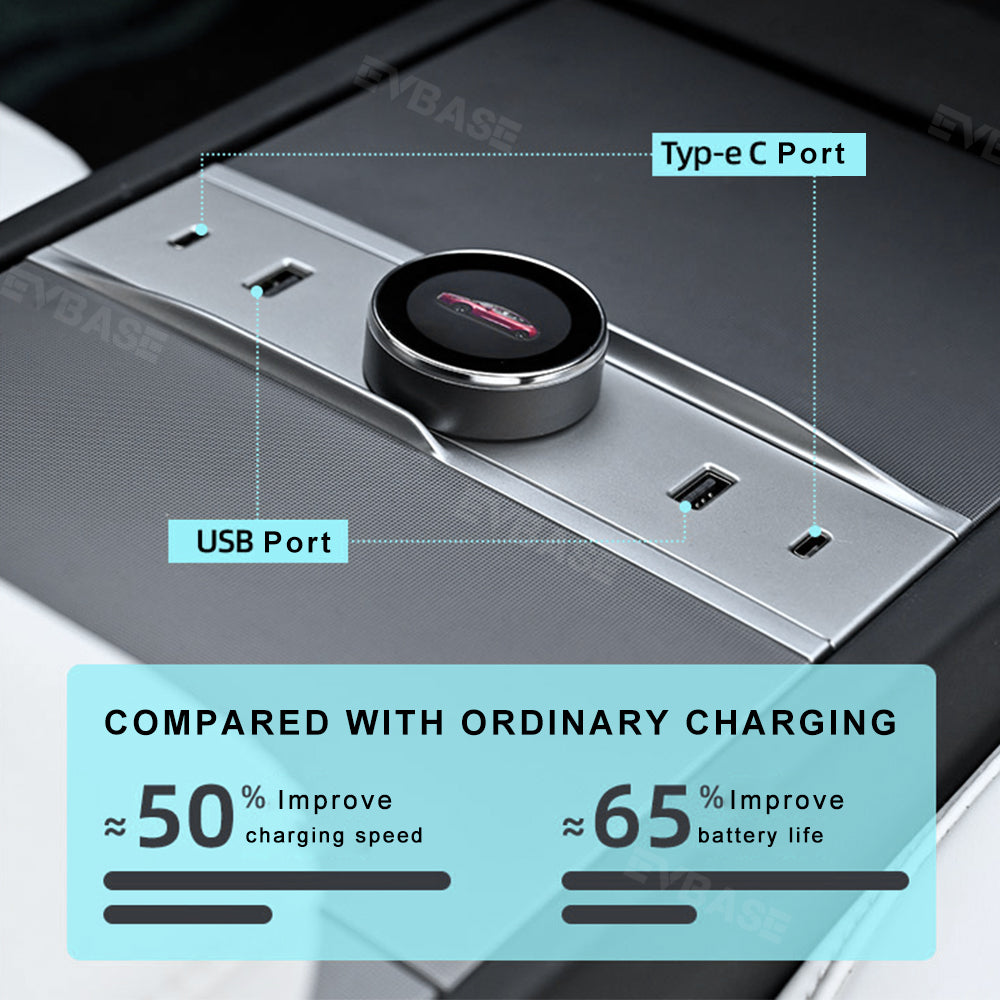 EVBASE Tesla Apple Wireless Carplay en la pantalla principal de Tesla