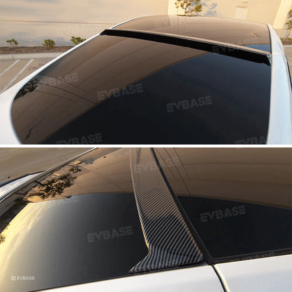 Tesla Model Y Roof Spoiler Tail Wing ABS Rear Trunk Lip Window Top Wing