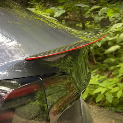 2023 EVBASE Tesla rosso fibra di carbonio Spoiler ala per il modello 3 Y